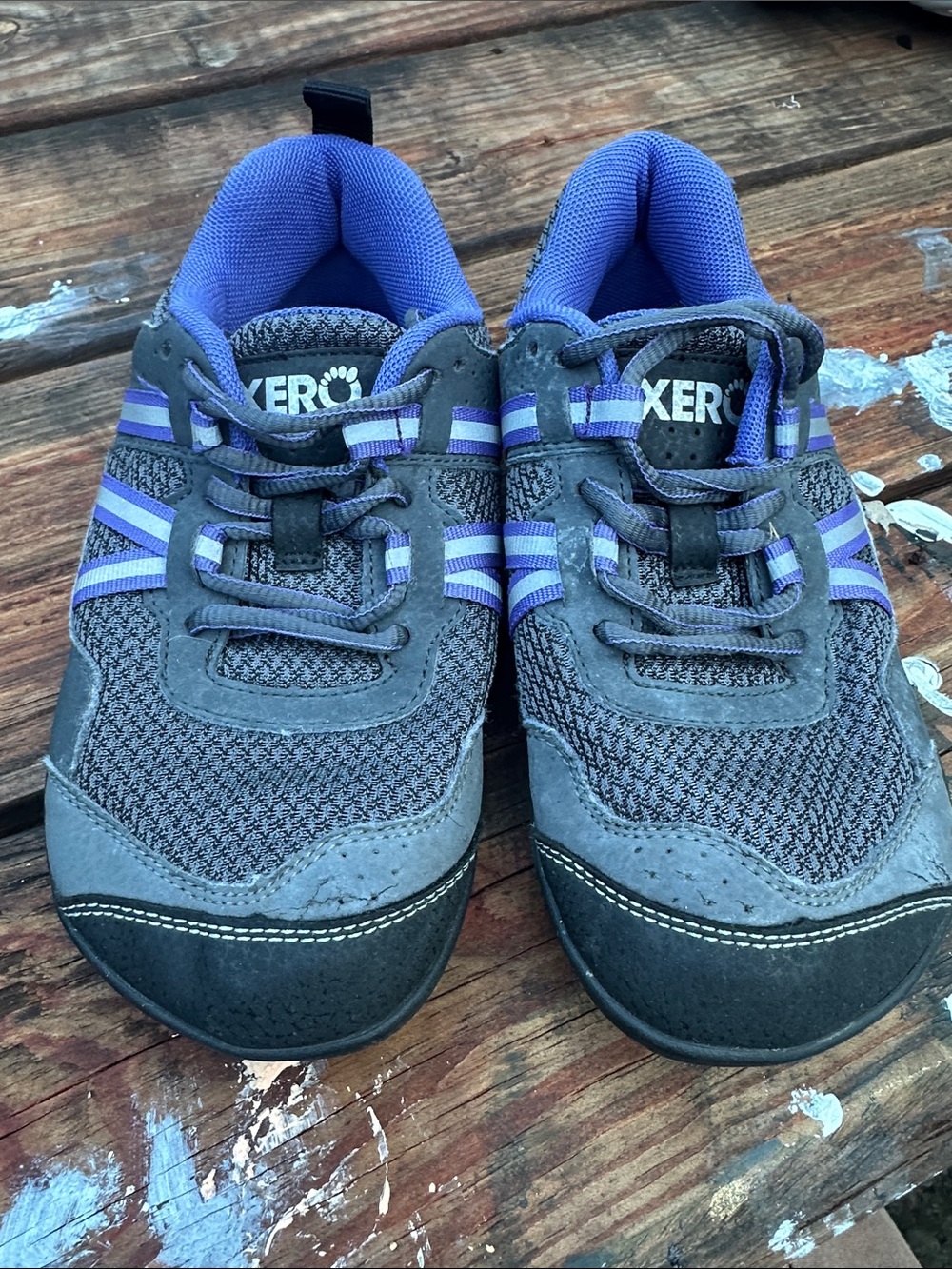 Xero Shoes Kids Sneakers – Size 1 | Gray & Purple